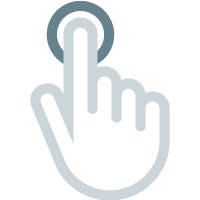 Job application link - button with a finger on it